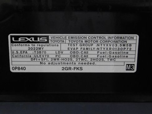 Used 2022 Lexus ES 350 w/ Premium Package image 98