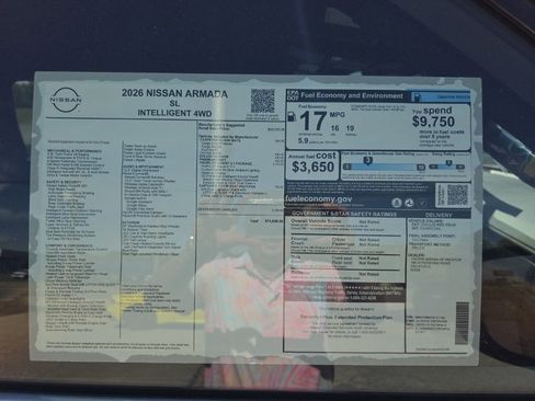 New 2026 Nissan Armada SL w/ Captain's Chari Seat Package image 3