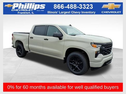 New 2026 Chevrolet Silverado 1500 Custom w/ Turbomax Blackout Package AWD/4WD image 1