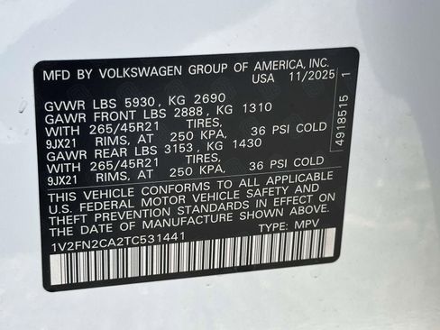 New 2026 Volkswagen Atlas SEL Premium R-Line AWD/4WD image 21