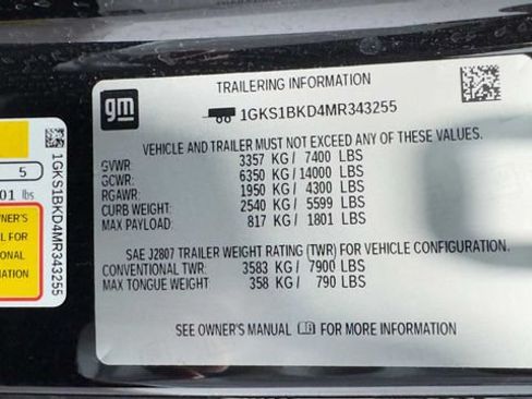 Used 2021 GMC Yukon SLT w/ Rear Media and Nav Package RWD image 41