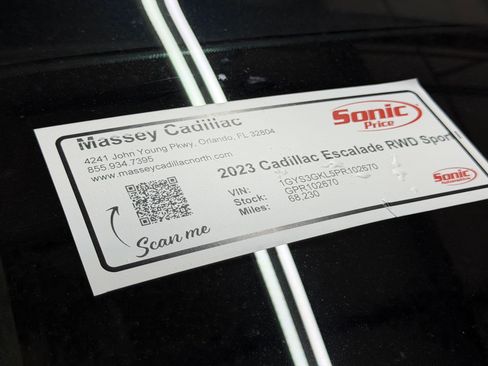 Used 2023 Cadillac Escalade Sport Platinum w/ LPO, ONYX Package RWD image 58