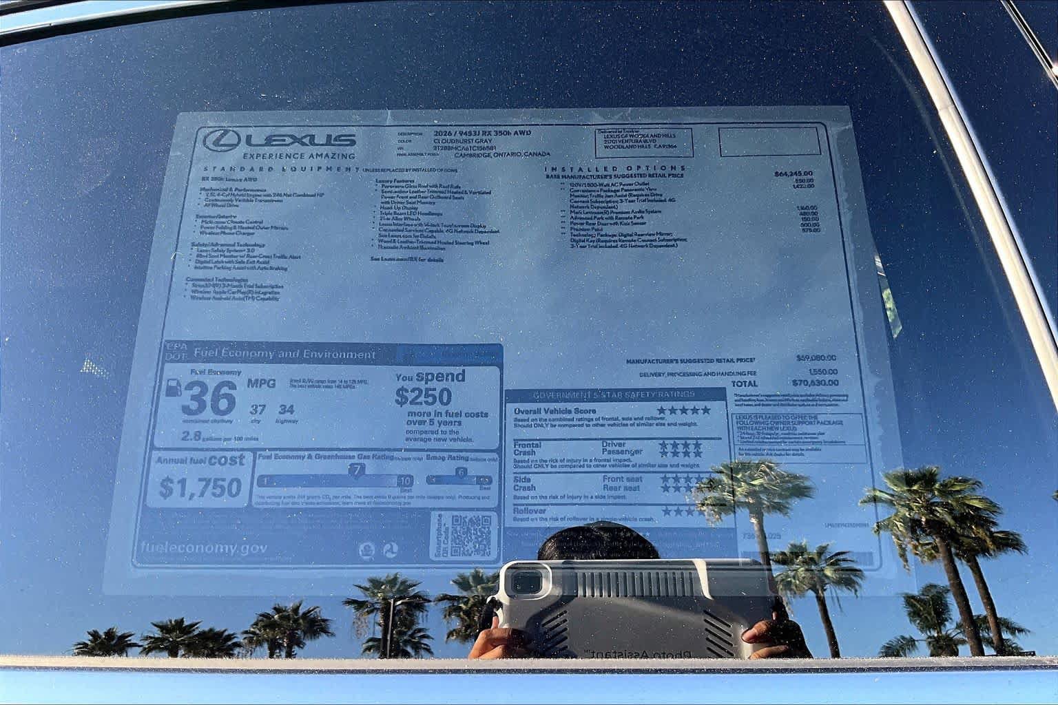 New 2026 Lexus RX 350 w/ Convenience Package AWD/4WD image 22