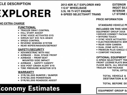 Used 2012 Ford Explorer XLT AWD/4WD image 2