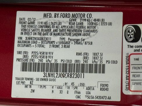 Used 2012 Lincoln MKZ AWD w/ Sport Appearance Pkg image 71