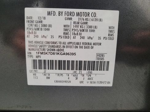 Used 2019 Ford Explorer XLT w/ Equipment Group 201A image 33