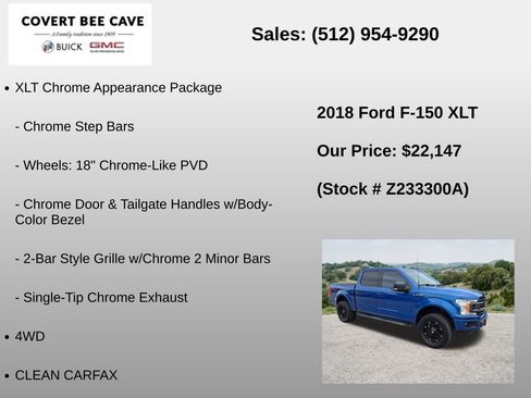 Used 2018 Ford F150 XLT w/ Equipment Group 302A Luxury AWD/4WD image 30
