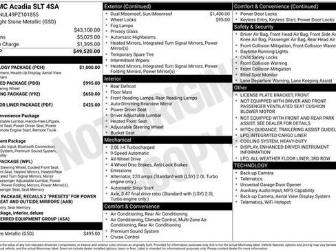 Used 2023 GMC Acadia SLT w/ Technology Package AWD/4WD image 1