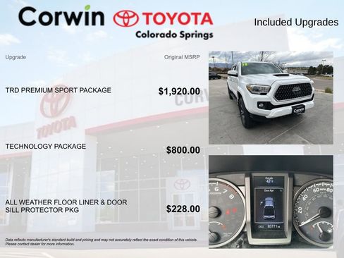Used 2018 Toyota Tacoma TRD Sport w/ TRD Premium Sport Package AWD/4WD image 4
