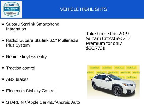 Used 2019 Subaru Crosstrek 2.0i Premium AWD/4WD image 18
