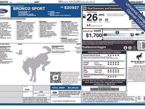 Used 2023 Ford Bronco Sport Big Bend w/ Convenience Package AWD/4WD image 18