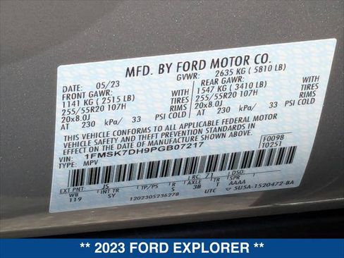 Certified 2023 Ford Explorer XLT w/ Equipment Group 202A RWD image 24