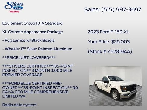 Used 2023 Ford F150 XL w/ XL Chrome Appearance Package RWD image 8