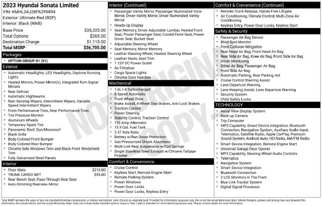 Used 2023 Hyundai Sonata Limited FWD image 25