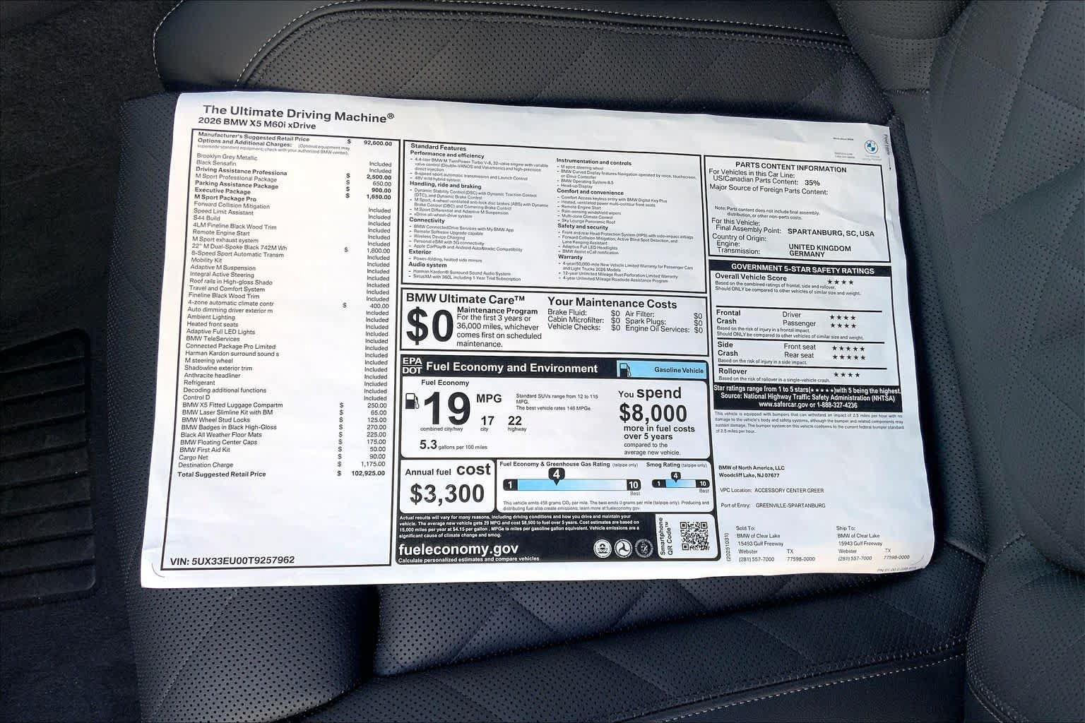 Used 2026 BMW X5 M60i AWD/4WD image 19