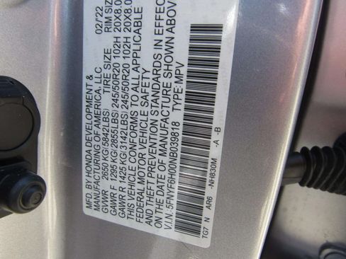 Certified 2022 Honda Pilot Elite image 32