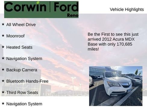 Used 2012 Acura MDX w/ Technology Package AWD/4WD image 4
