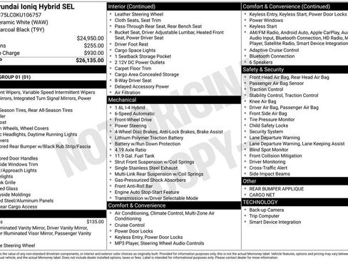 Used 2019 Hyundai Ioniq SEL image 34