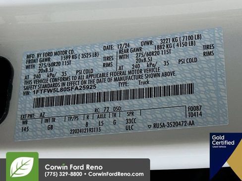 Certified 2025 Ford F150 Lariat w/ Equipment Group 502A High AWD/4WD image 38