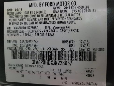 Used 2018 Ford Fusion SE w/ Fusion SE Technology Package FWD image 33