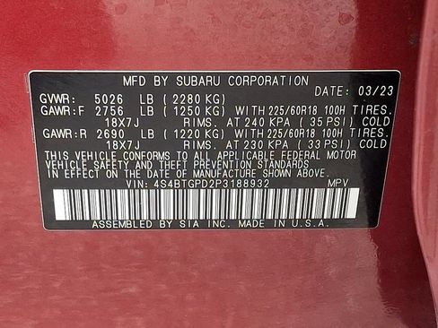 Used 2023 Subaru Outback Touring XT AWD/4WD image 27