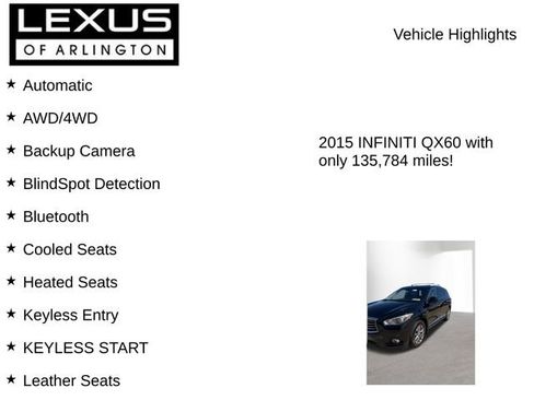 Used 2015 INFINITI QX60 AWD Hybrid w/ HEV Premium Package image 8
