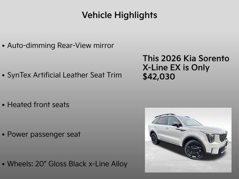 New 2026 Kia Sorento X-Line EX AWD/4WD image 33