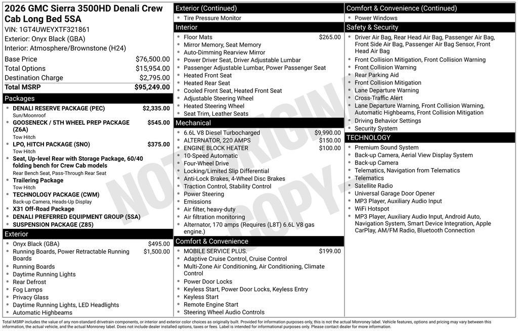 New 2026 GMC Sierra 3500 Denali w/ Denali Reserve Package AWD/4WD image 15