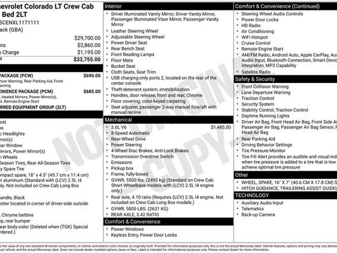 Used 2020 Chevrolet Colorado LT w/ Safety Package RWD image 28