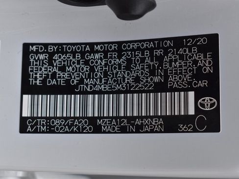 Used 2021 Toyota Corolla SE FWD image 32