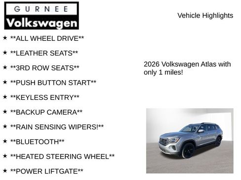 New 2026 Volkswagen Atlas SE AWD/4WD image 7
