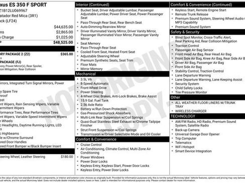 Used 2020 Lexus ES 350 F Sport w/ Accessory Package 2 FWD image 25
