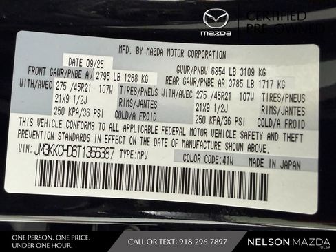 Certified 2026 MAZDA CX-90 3.3 Turbo w/ Premium Sport Pkg AWD/4WD image 56