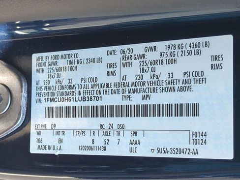 Used 2020 Ford Escape SEL image 14