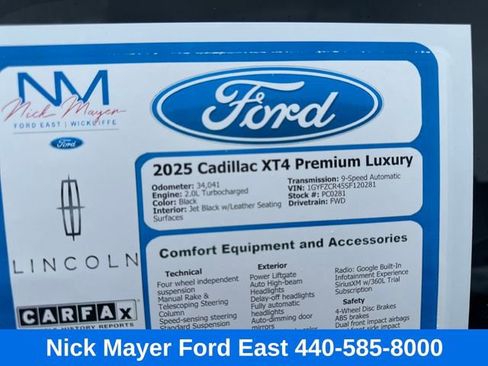 Used 2025 Cadillac XT4 Premium Luxury image 38
