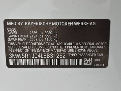 Used 2020 BMW 330i Sedan w/ M Sport Package RWD image 34