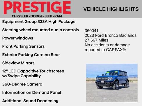 Used 2023 Ford Bronco Badlands image 2