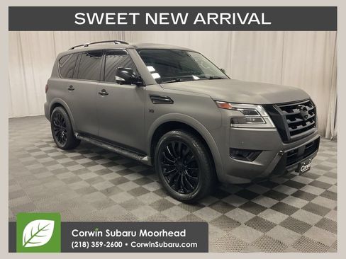 Used 2021 Nissan Armada Platinum w/ Captain's Chairs Package RWD image 1