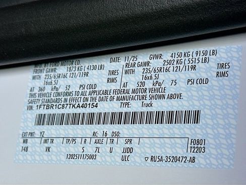 New 2026 Ford Transit 250 148 Medium Roof w/ Exterior Upgrade Package image 16