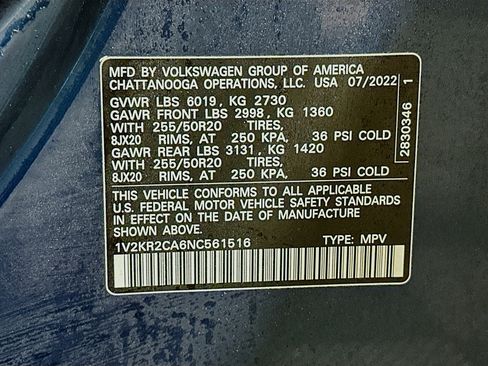 Used 2022 Volkswagen Atlas SE image 32