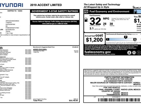 Used 2019 Hyundai Accent Limited image 2