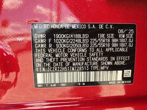 Used 2026 Honda HR-V Sport image 2
