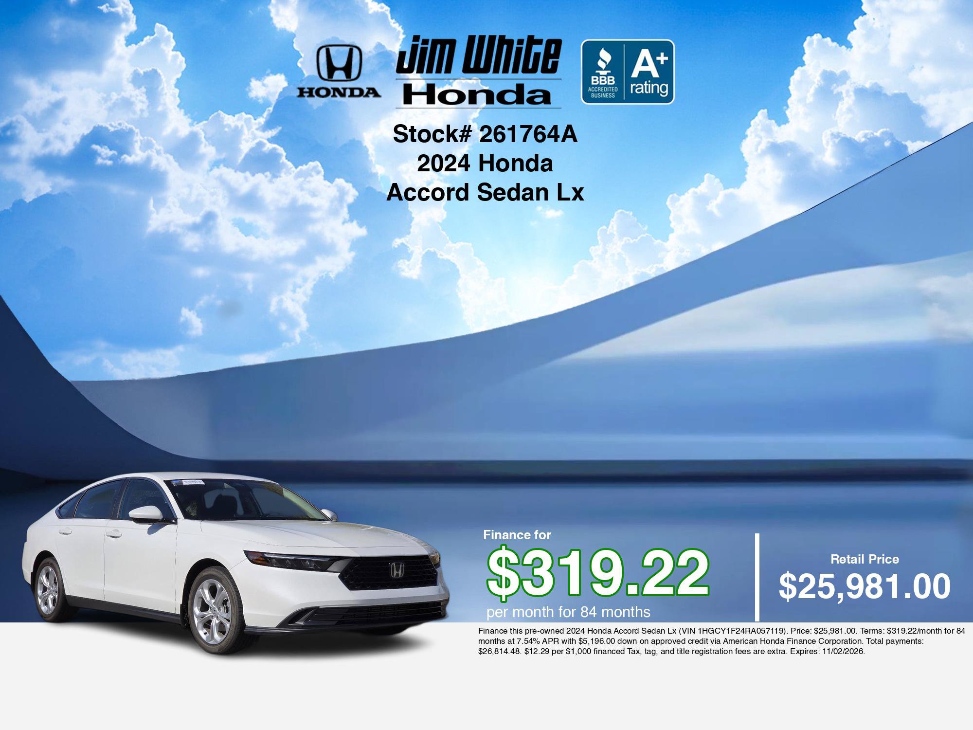 Certified 2024 Honda Accord LX image 5