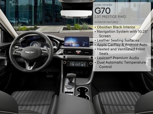 New 2026 Genesis G70 2.5T Prestige RWD image 17