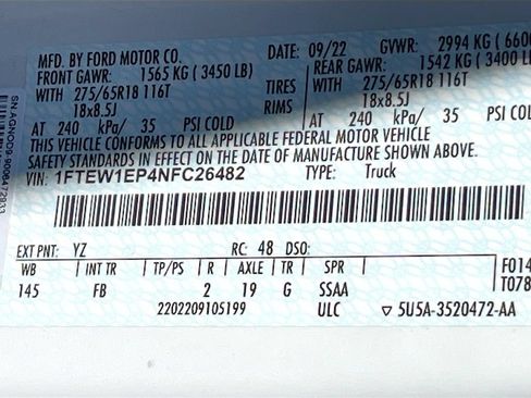 Used 2022 Ford F150 XLT w/ Equipment Group 302A High AWD/4WD image 28