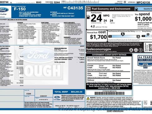 Used 2021 Ford F150 Lariat w/ Equipment Group 502A High image 60