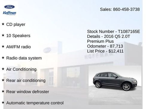 Used 2016 Audi Q5 2.0T Premium Plus AWD/4WD image 15