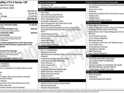 Used 2023 Cadillac CT4 V w/ Technology Package RWD image 6