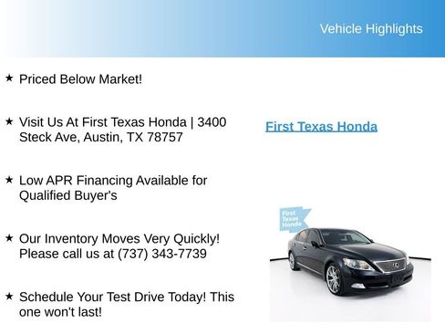 Used 2007 Lexus LS 460 460 image 9