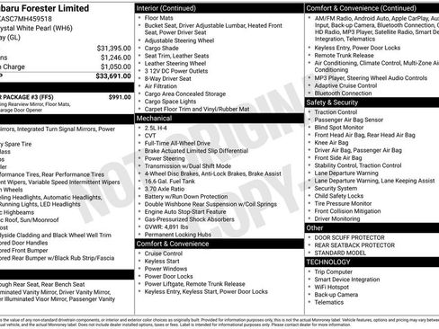 Used 2021 Subaru Forester Limited w/ Popular Package #3 image 19